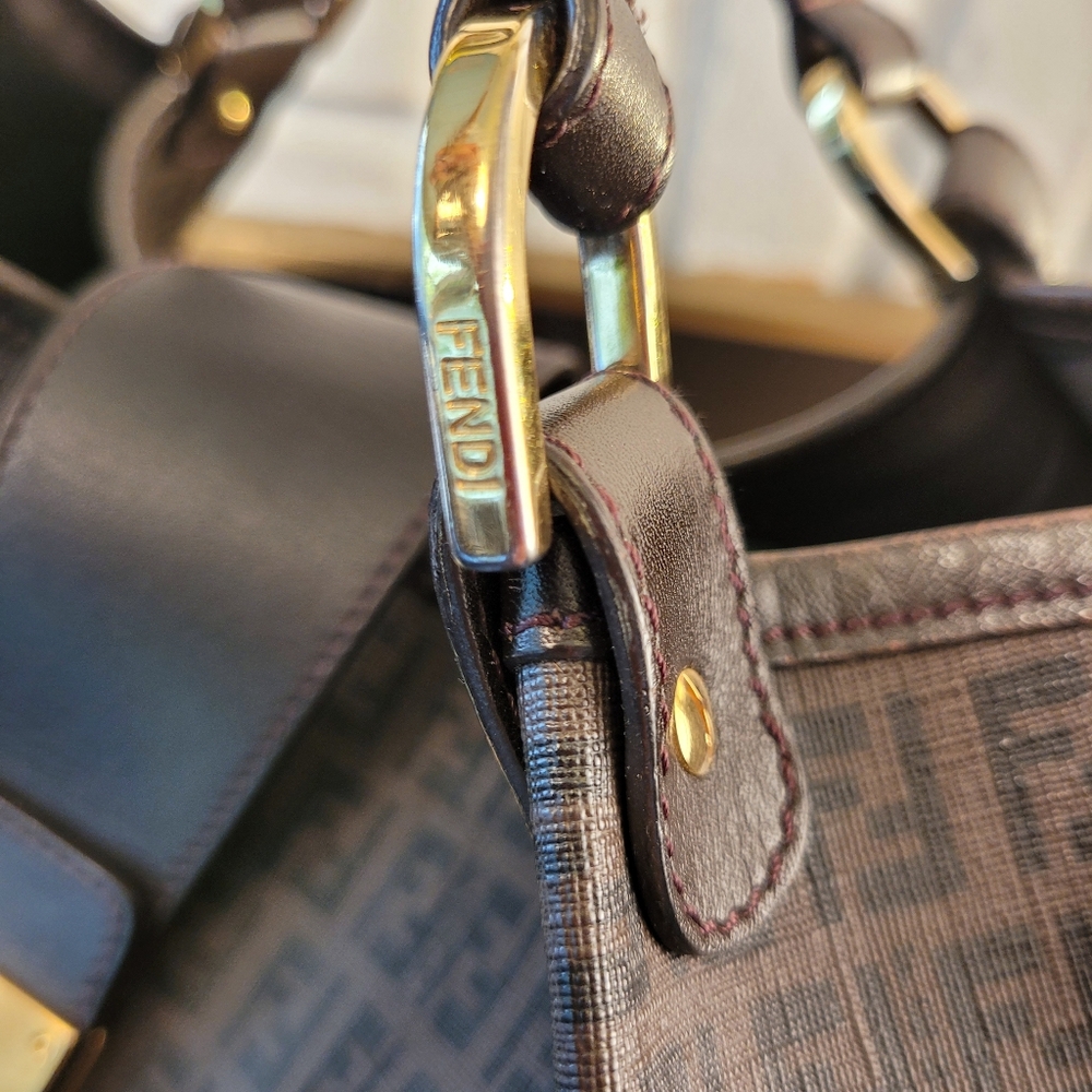 Fendi Zucchino Spalmati Coated Canvas Bag - Picture 4 of 16